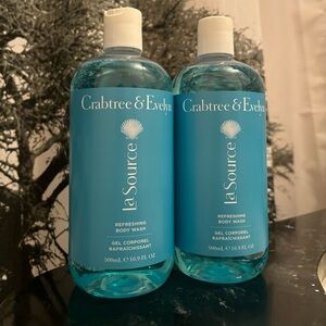 (2) Crabtree & Evelyn LA SOURCE Refreshing Body Wash Shower Gel 16.9 oz